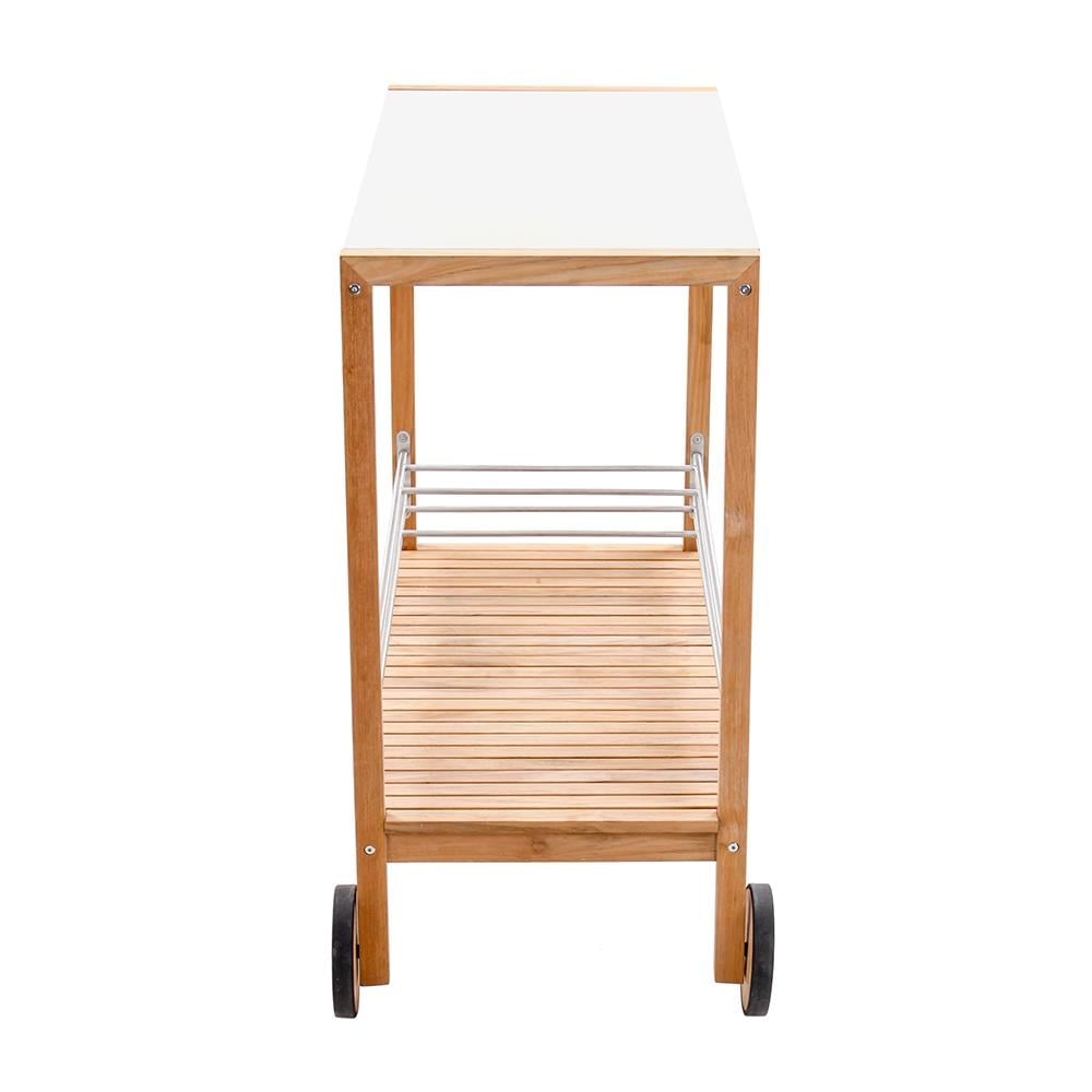 Milan Servis Arabası-Teak-Chalk Ceramic
