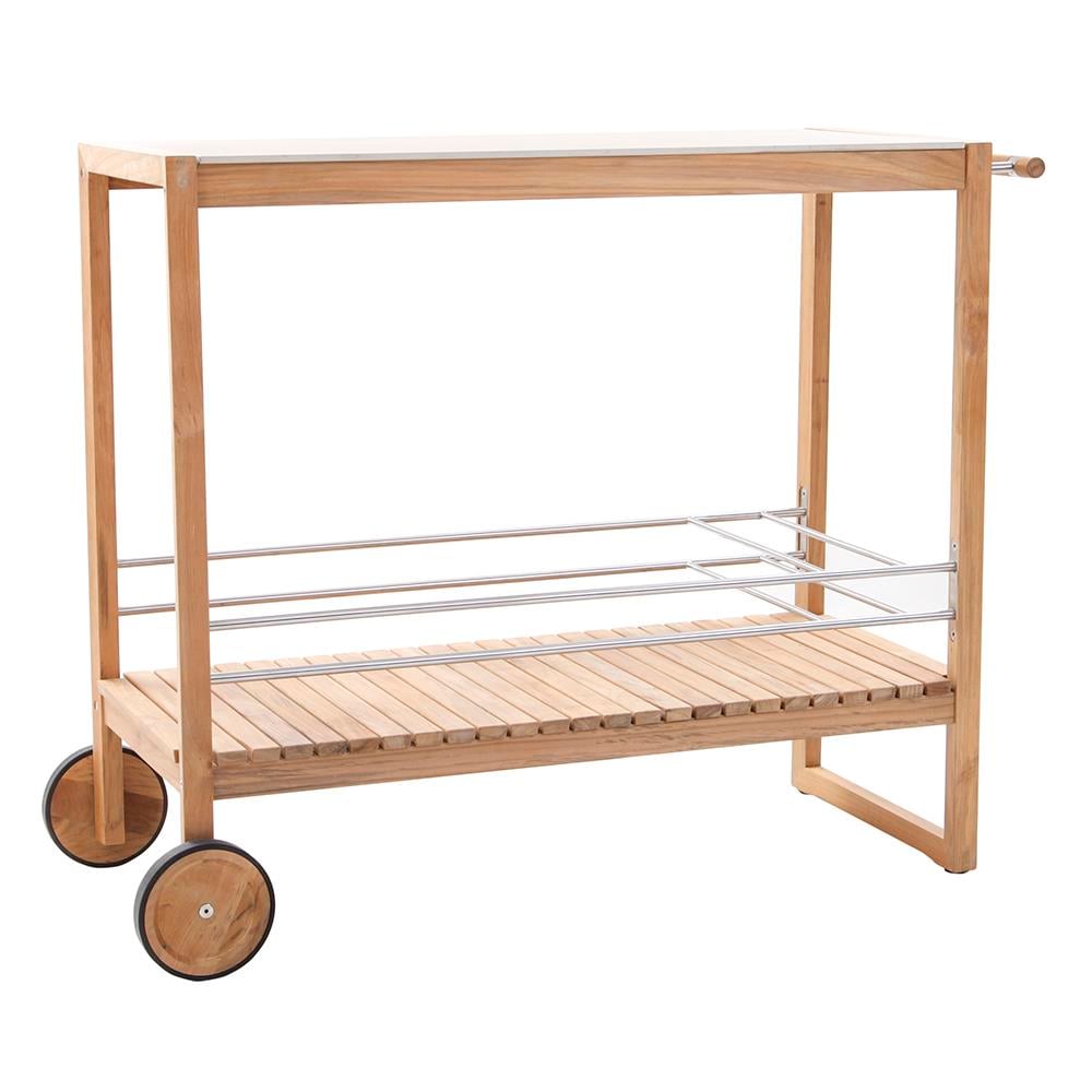 Milan Servis Arabası-Teak-Chalk Ceramic