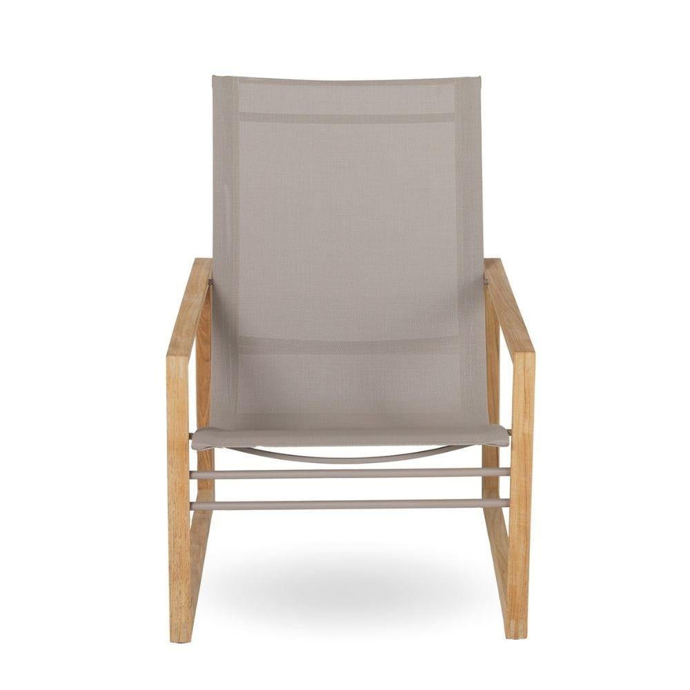 Milan Tekli Koltuk (Lounge Chair)-Finish Sand Phifer 2-Frame Taupe Coated