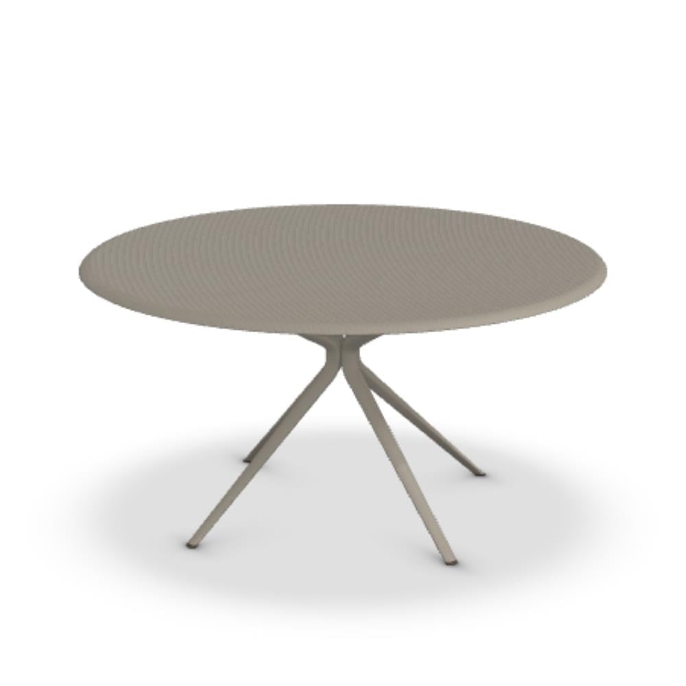 Moai Yuvarlak Yemek Masası-Ayak Pearly Gold (11)-Tabla Speckled Grey (2S)