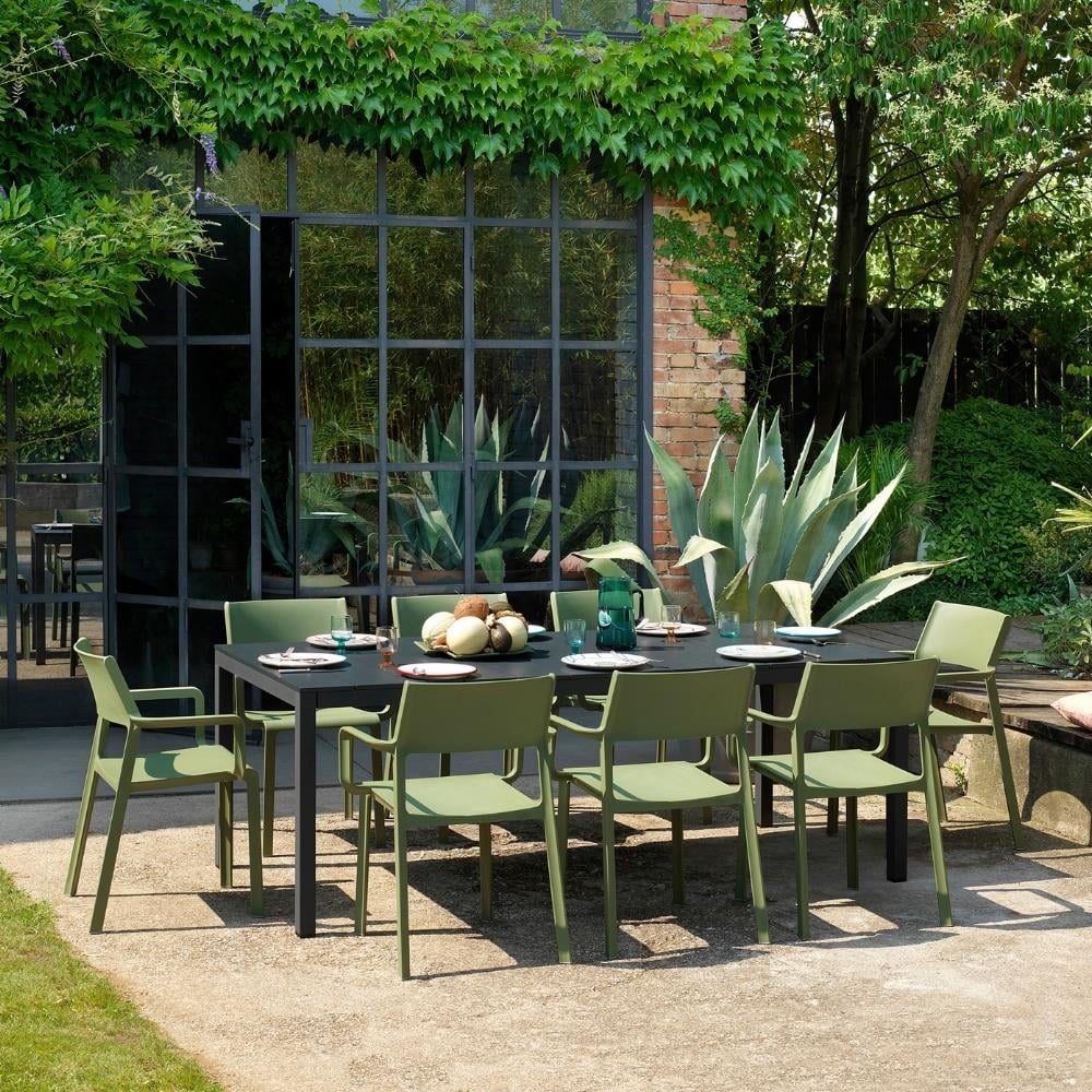 Nardi Trill Agave Sandalye Rio Anthracite Masa Takımı
