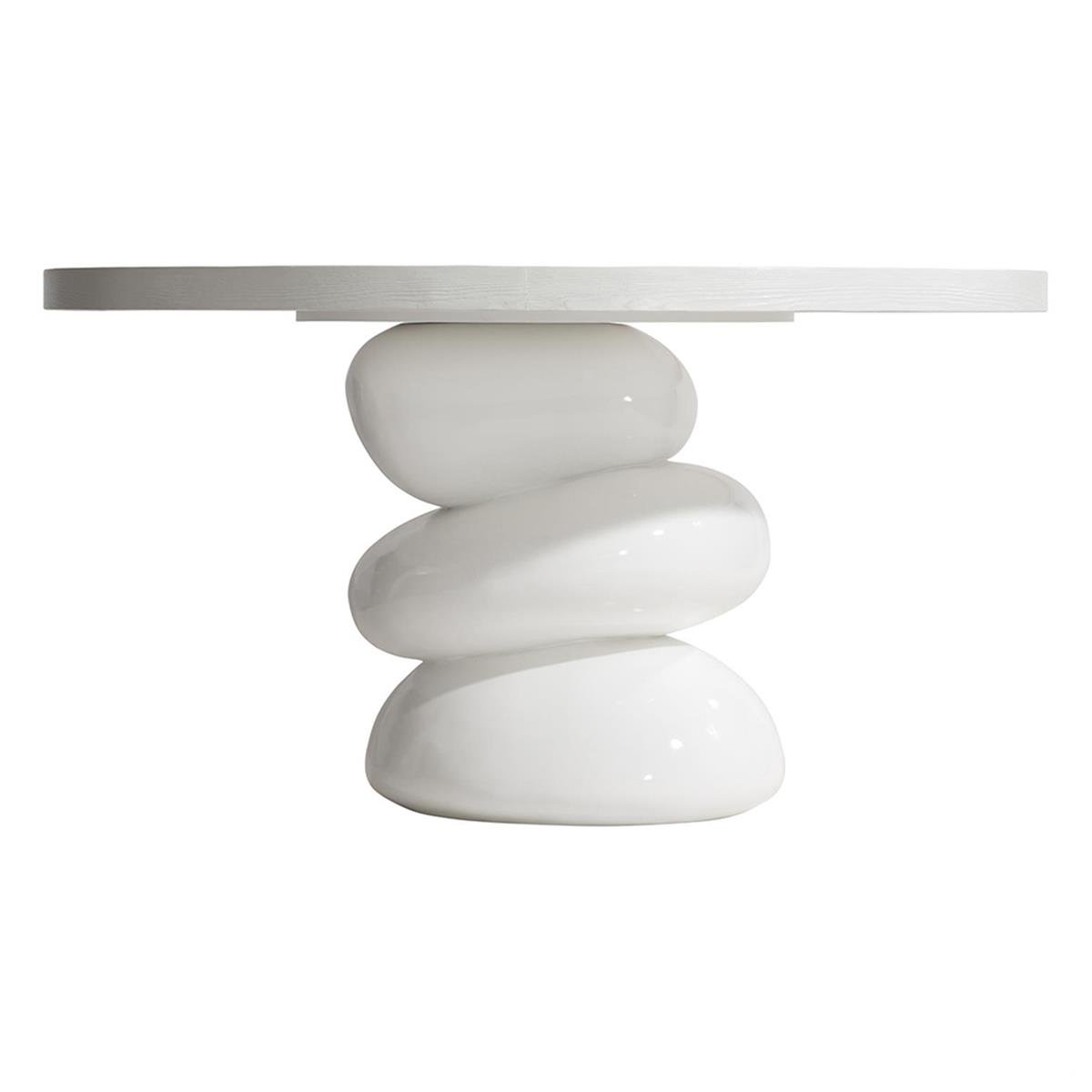 Navar Yemek Masası-Pine Veneered Azucar White Finish