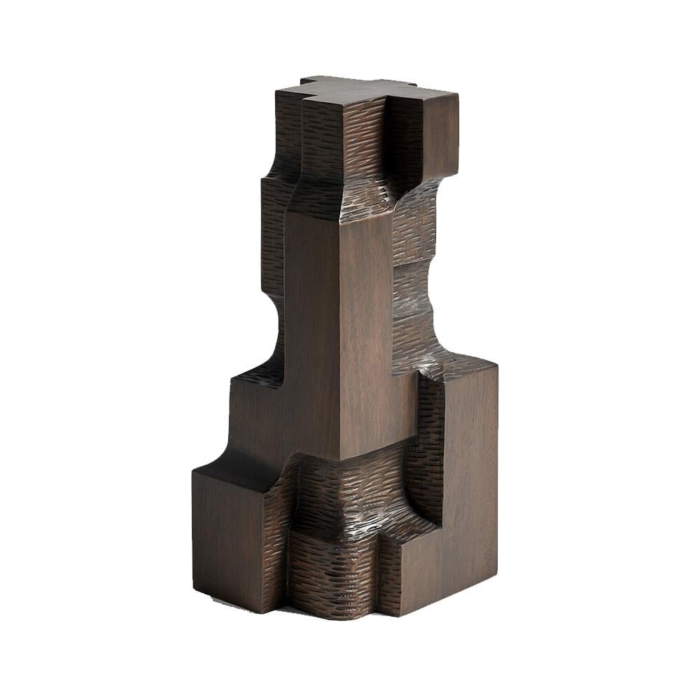 Object Block Organik Heykel-Mahogany