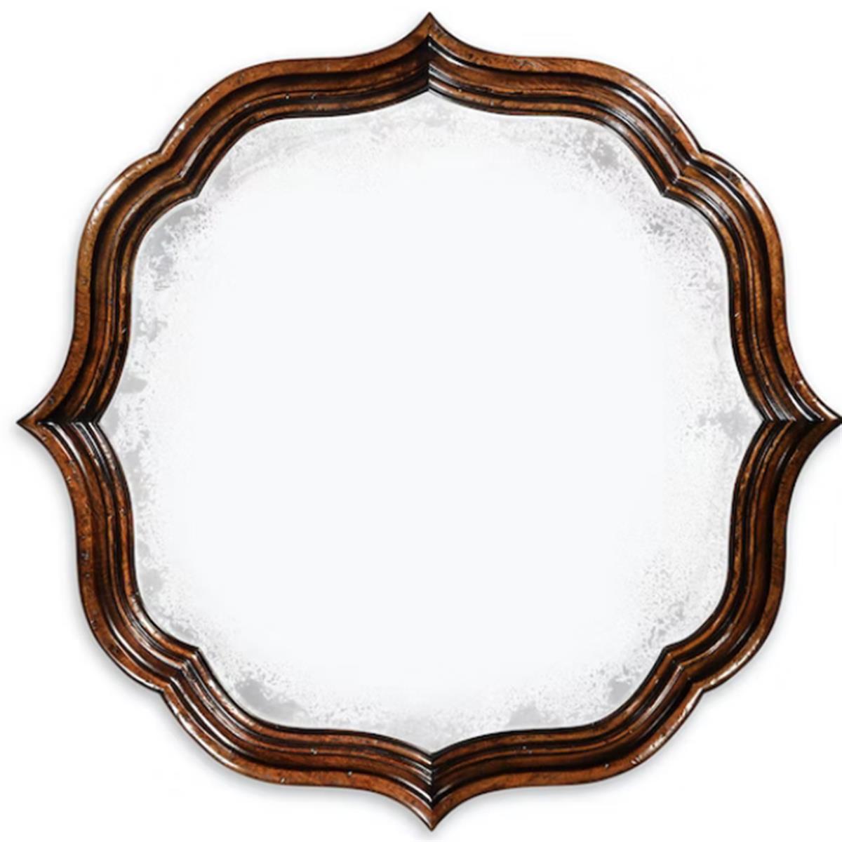 Jonathan Charles Rustic Walnut Yuvarlak Ayna