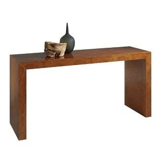 Shape Konsol - Legs and table top in root veneer – Fin: High Gloss (H1) - cm 152x46/76