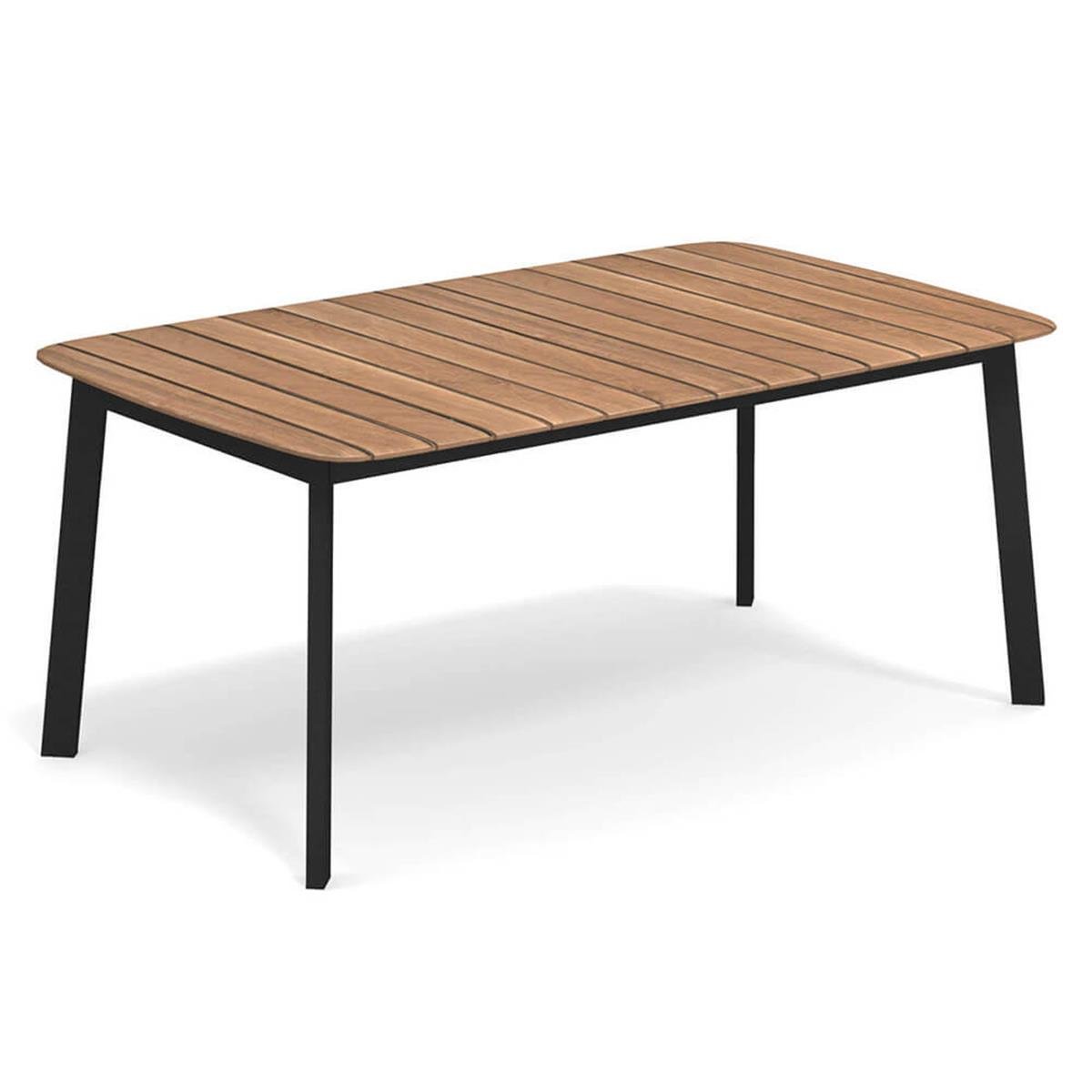 Shine Dikdörtgen Masa-Black-Teak(24-82)-(299)