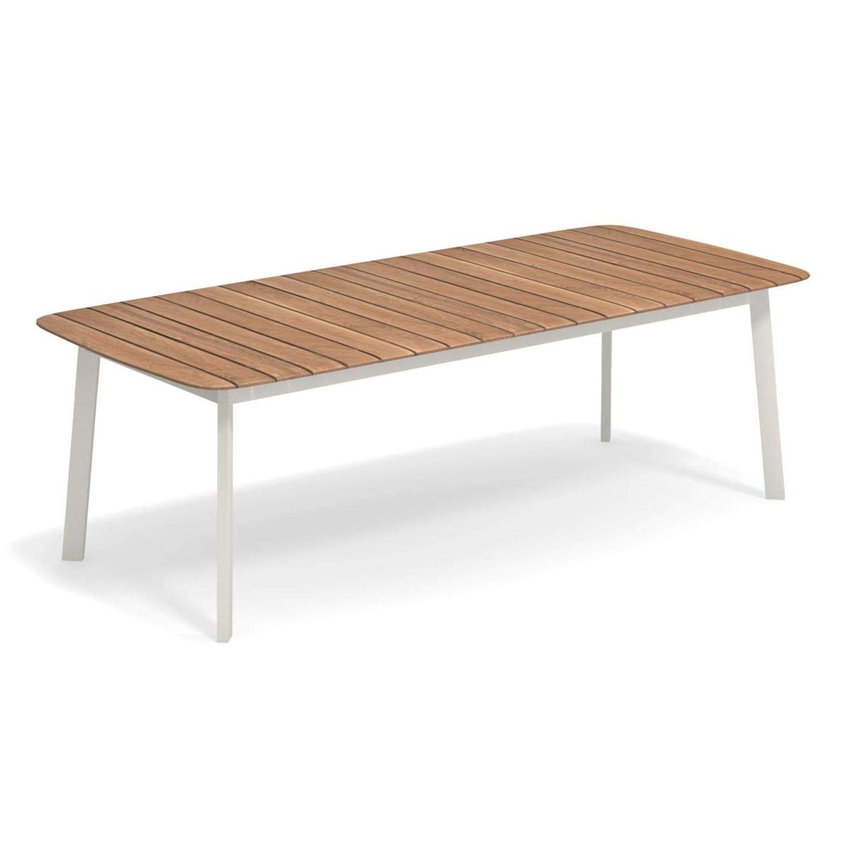 Shine Dikdörtgen Masa-White-Teak(23-82)-(251)