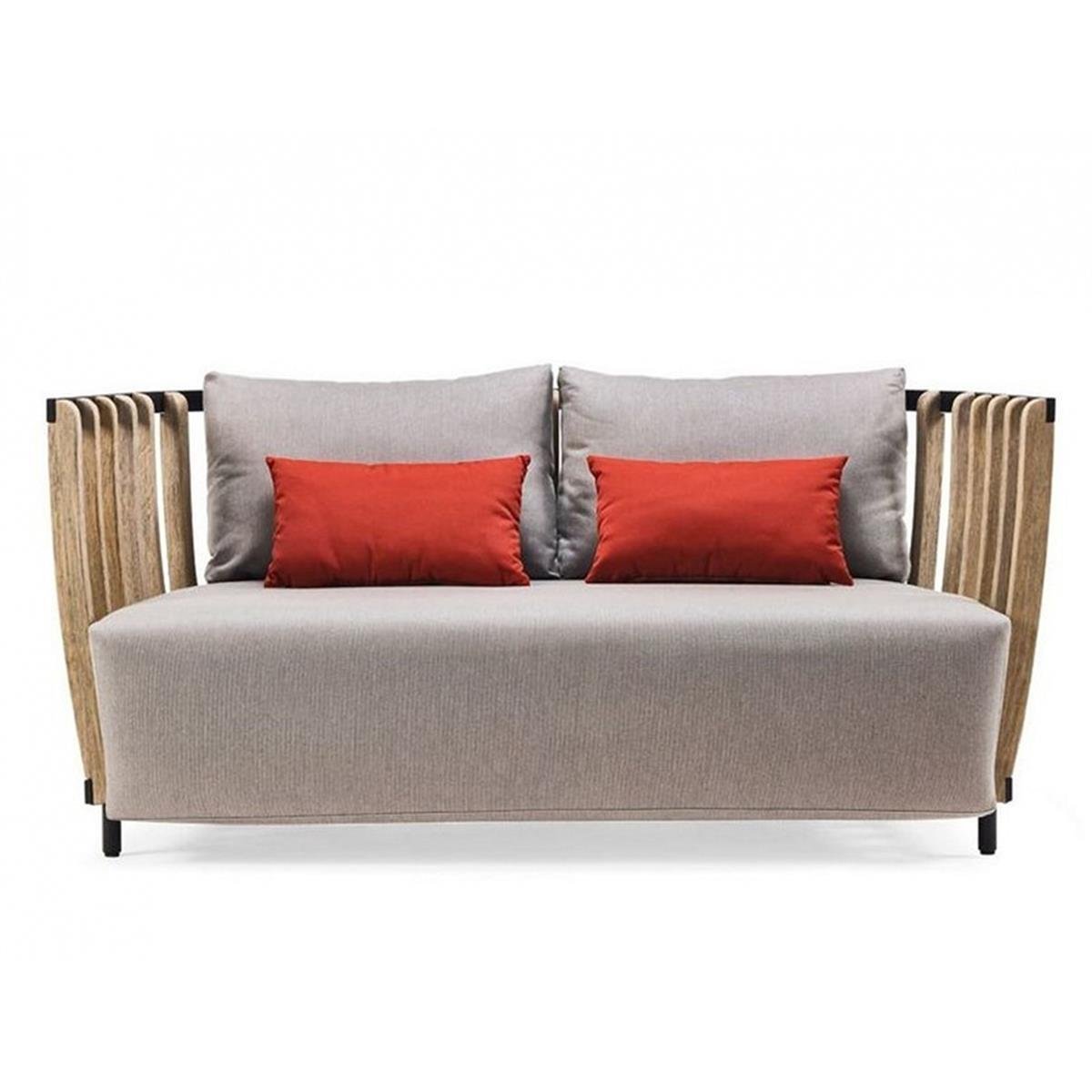 Swing İkili Kanepe-Ayak Pickled Teak-İskelet Alu Sepia Black-(Sunbrella Minder Dahil)
