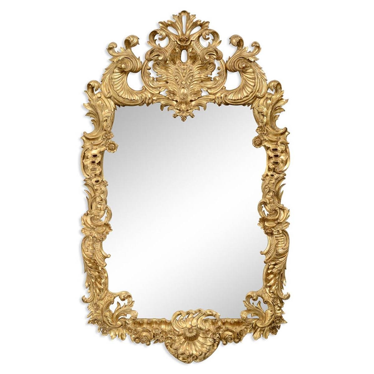 Jonathan Charles Versailles Gold Çiçek Detaylı Ayna