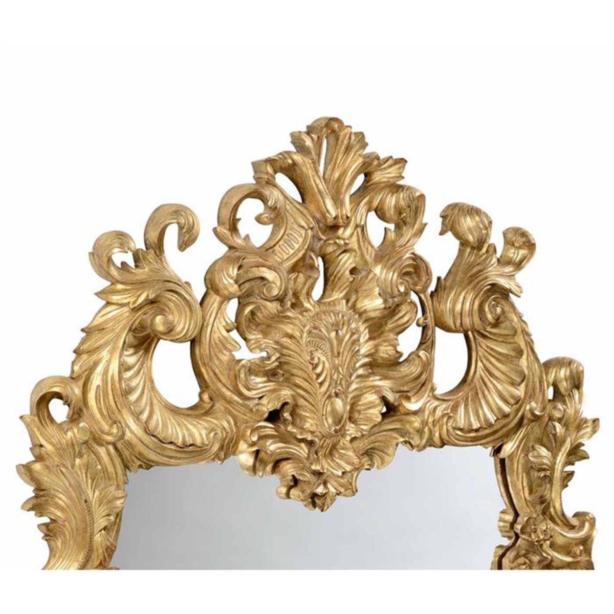 Versailles Ayna - Fİnish-Pai-04-4 (Light Antique Gold-leaf with Carved Floral Detail)