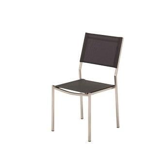 Vigo İstiflenebilir Kolsuz Sandalye-Paslanmaz Çelik-Ep / Charcoal