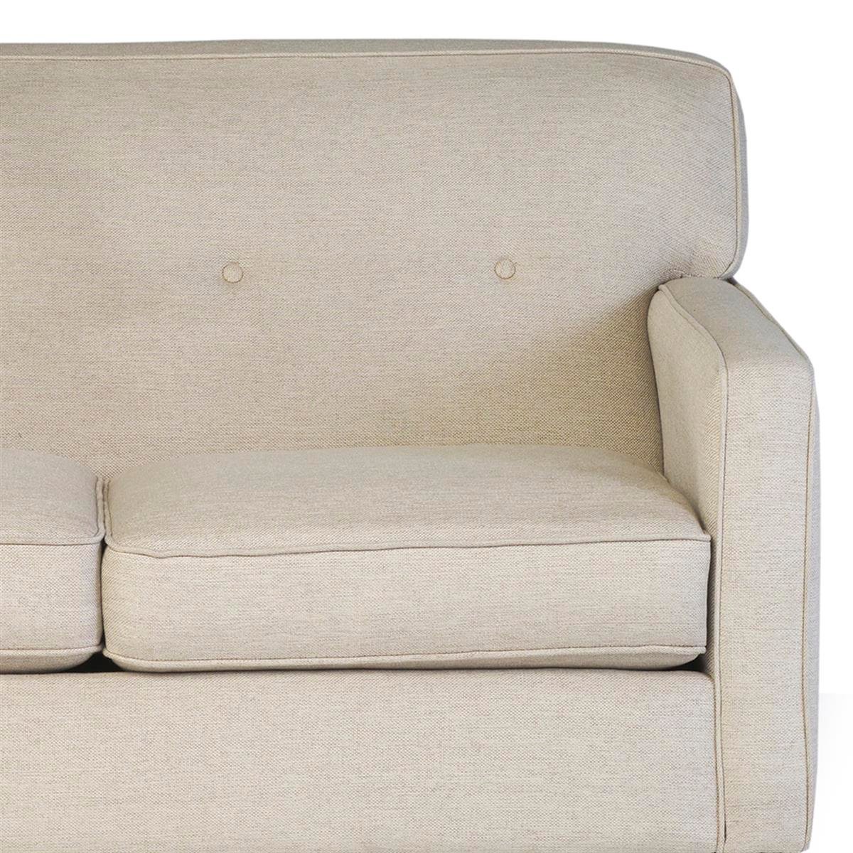 Bauhaus Linen Cream İkili Kanepe