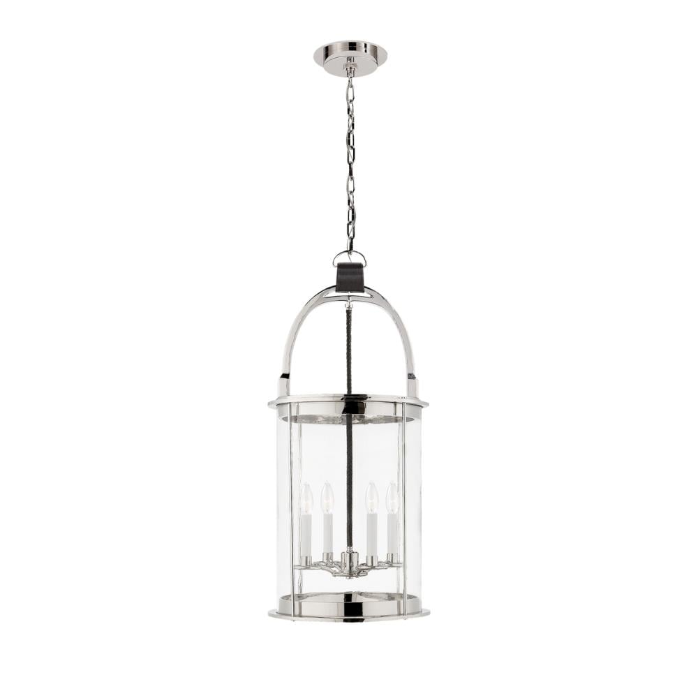 Westbury Avize-Polished Nickel with Chocolate Leather