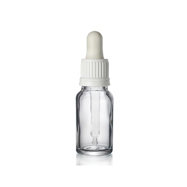 DAMLALIKLI ŞEFFAF CAM ŞİŞE 10 ML