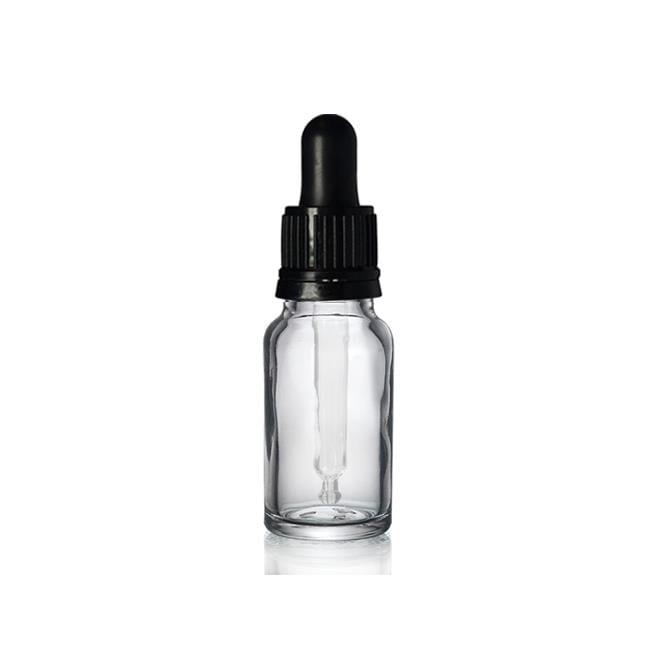 DAMLALIKLI ŞEFFAF CAM ŞİŞE 10 ML