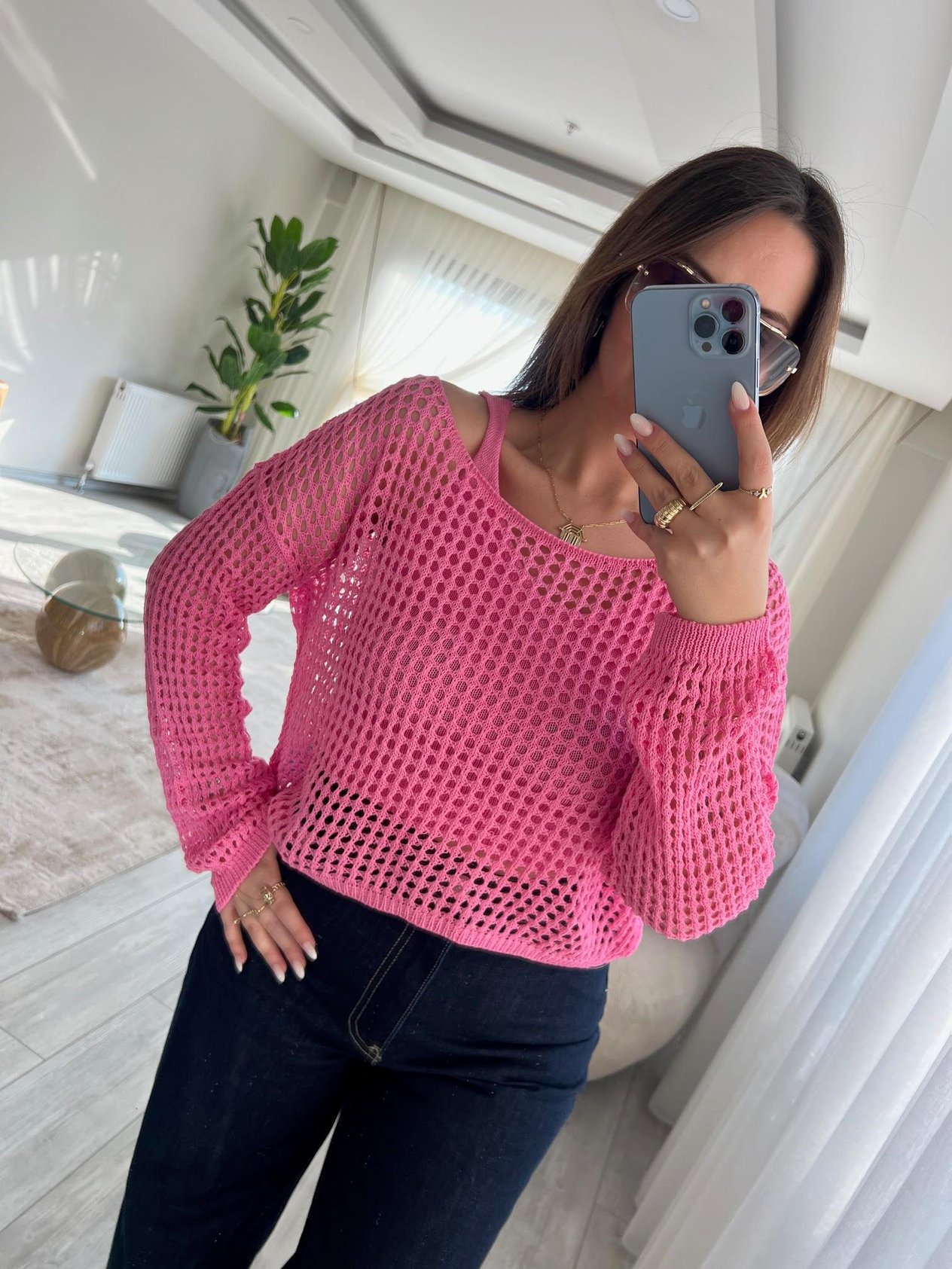 0150 İkili Delikli Triko PEMBE