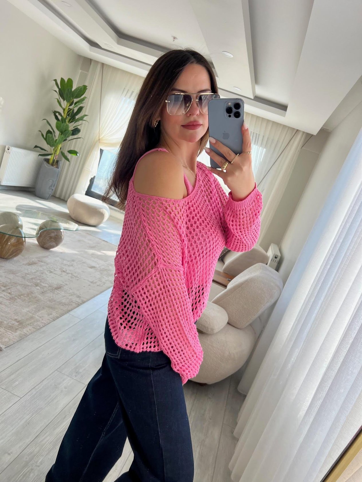 0150 İkili Delikli Triko PEMBE