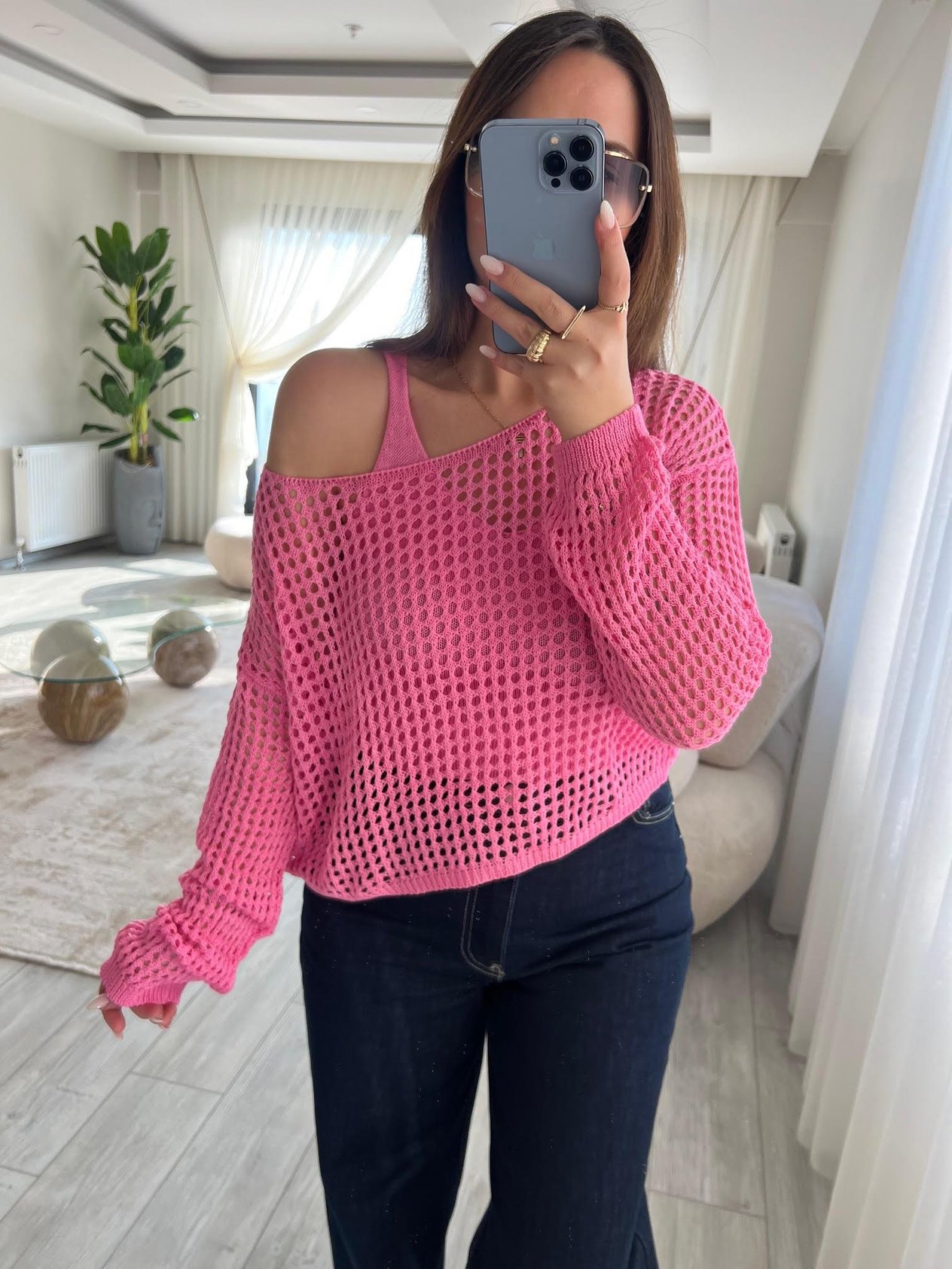0150 İkili Delikli Triko PEMBE