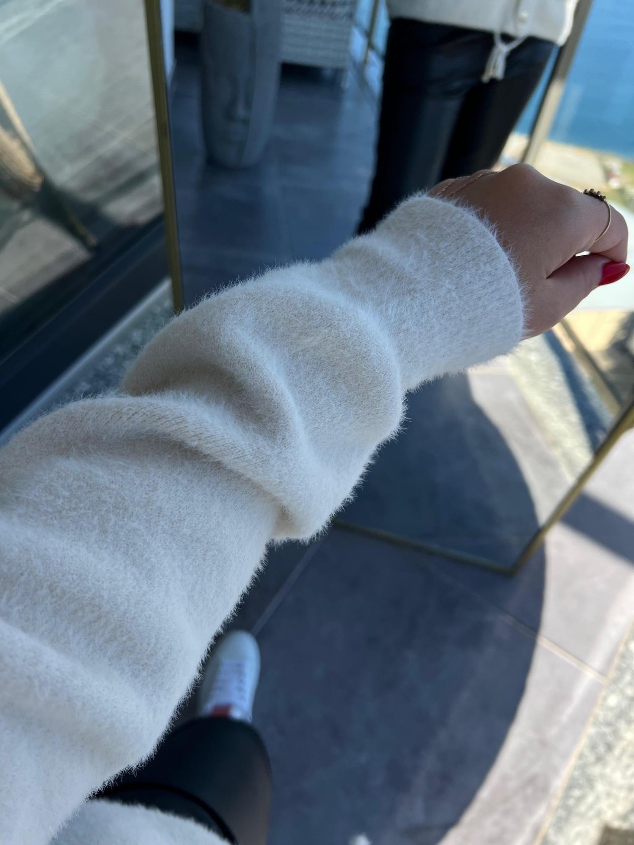 14944 Angora Kapüşonlu Düğmeli Hırka VANİLYA