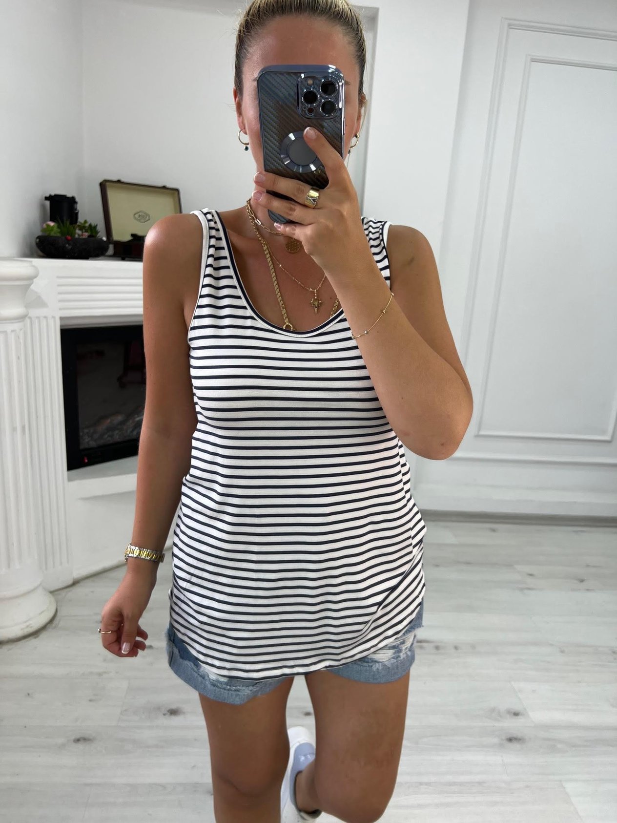 440 Basic Undershirt BEYAZ LACİVERT