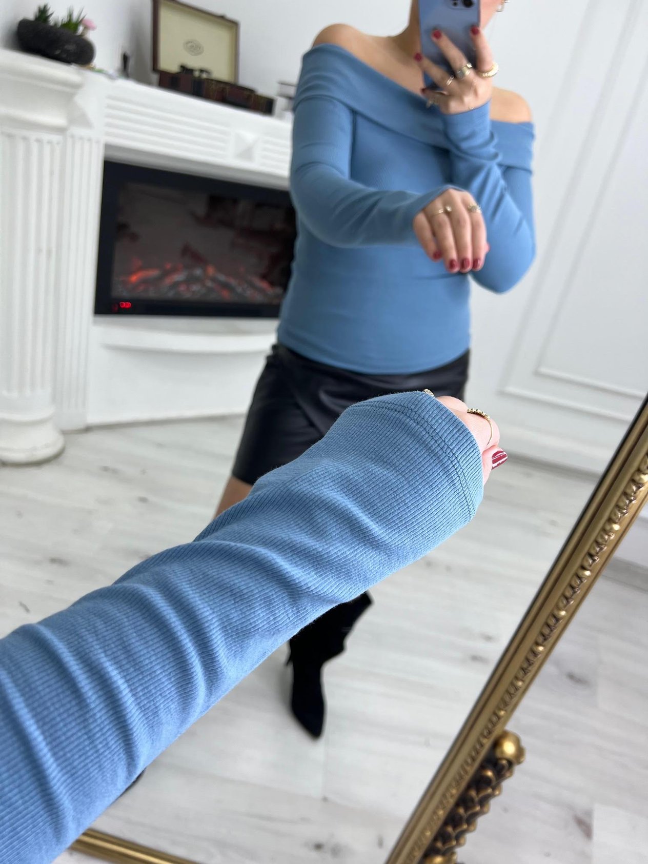 4987 Kaşkorse Bluz İNDİGO