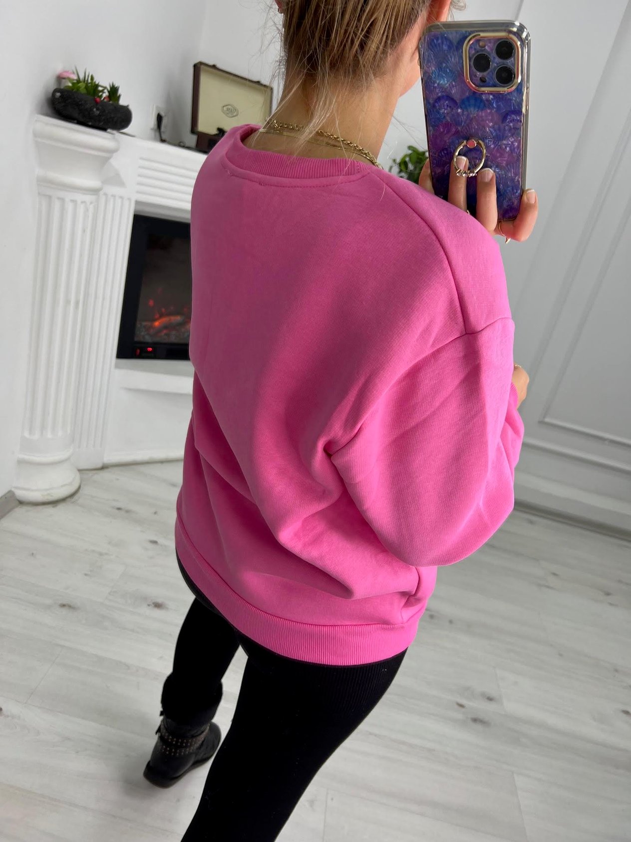 5015 Baskılı Sweat PUDRA