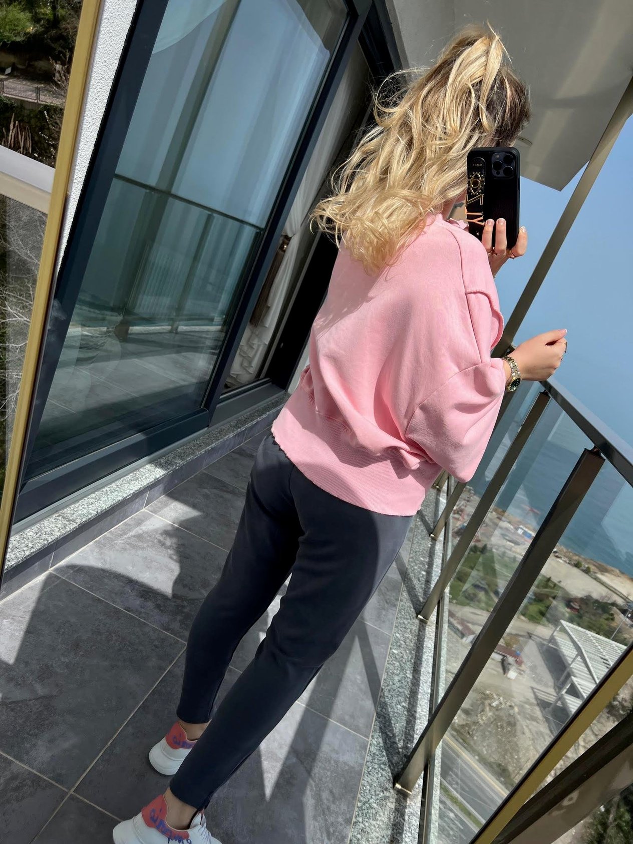 7828 Yarasa Kol Sweat PEMBE