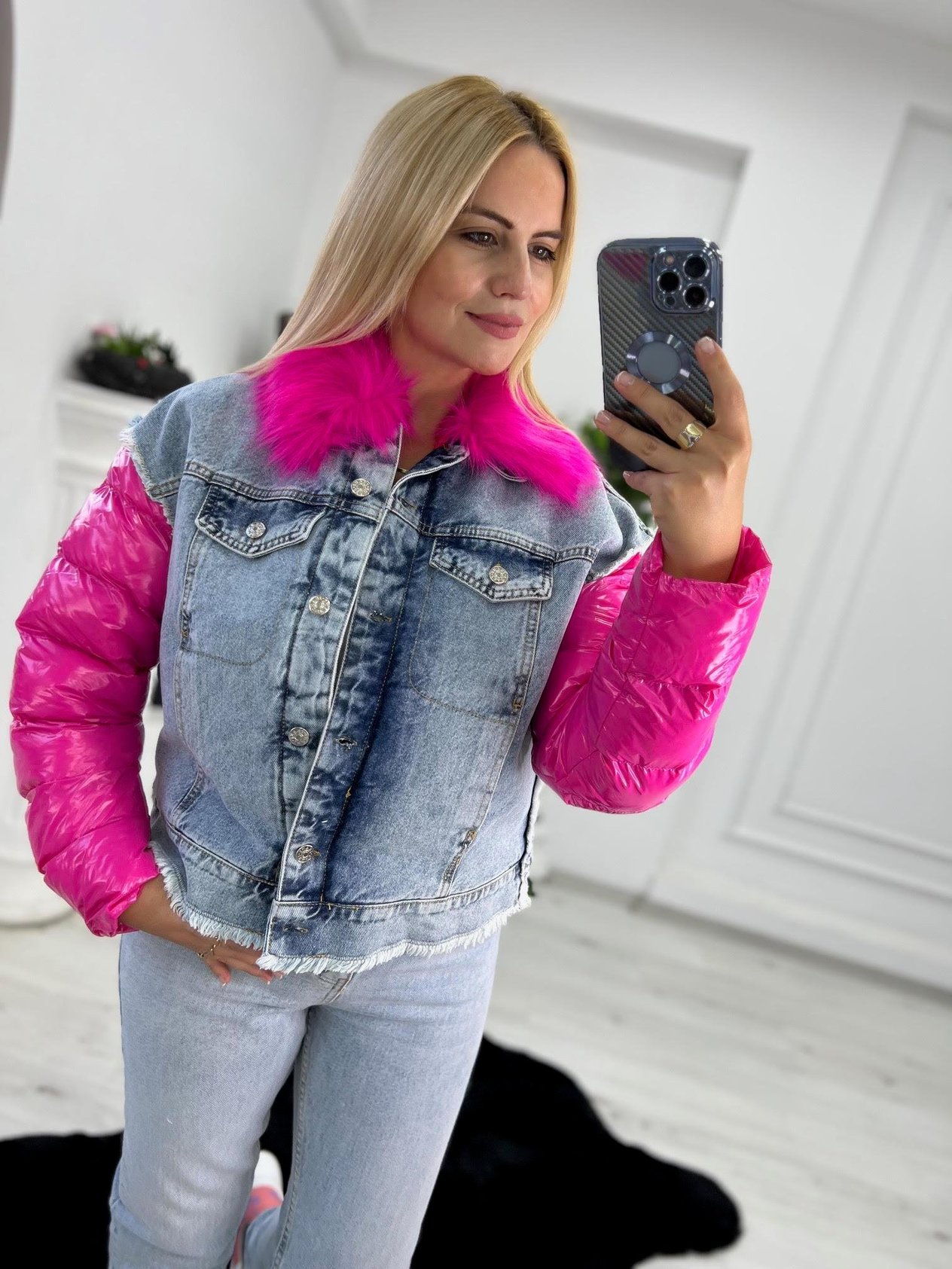 89849 Peluşlu Jean Mont FUŞYA