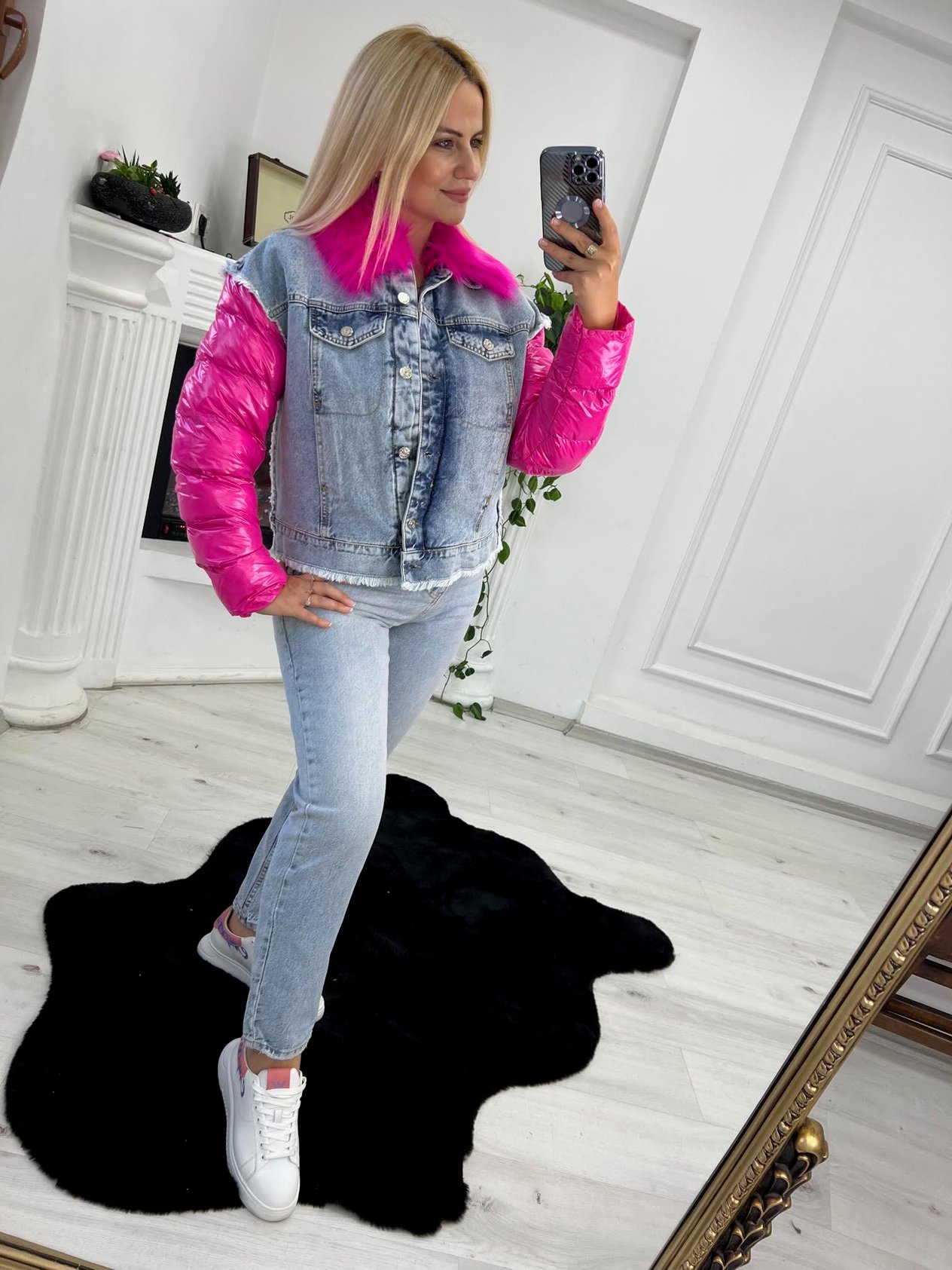 89849 Peluşlu Jean Mont FUŞYA