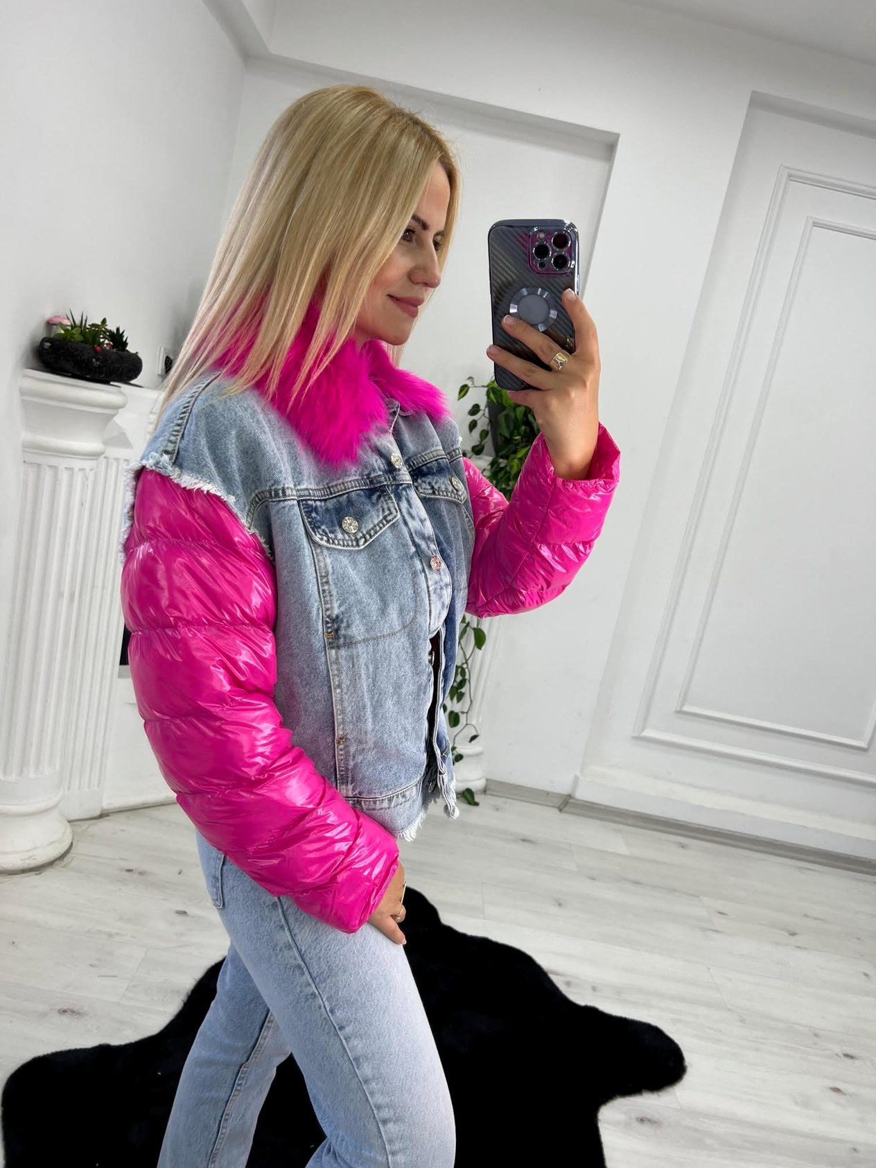 89849 Peluşlu Jean Mont FUŞYA