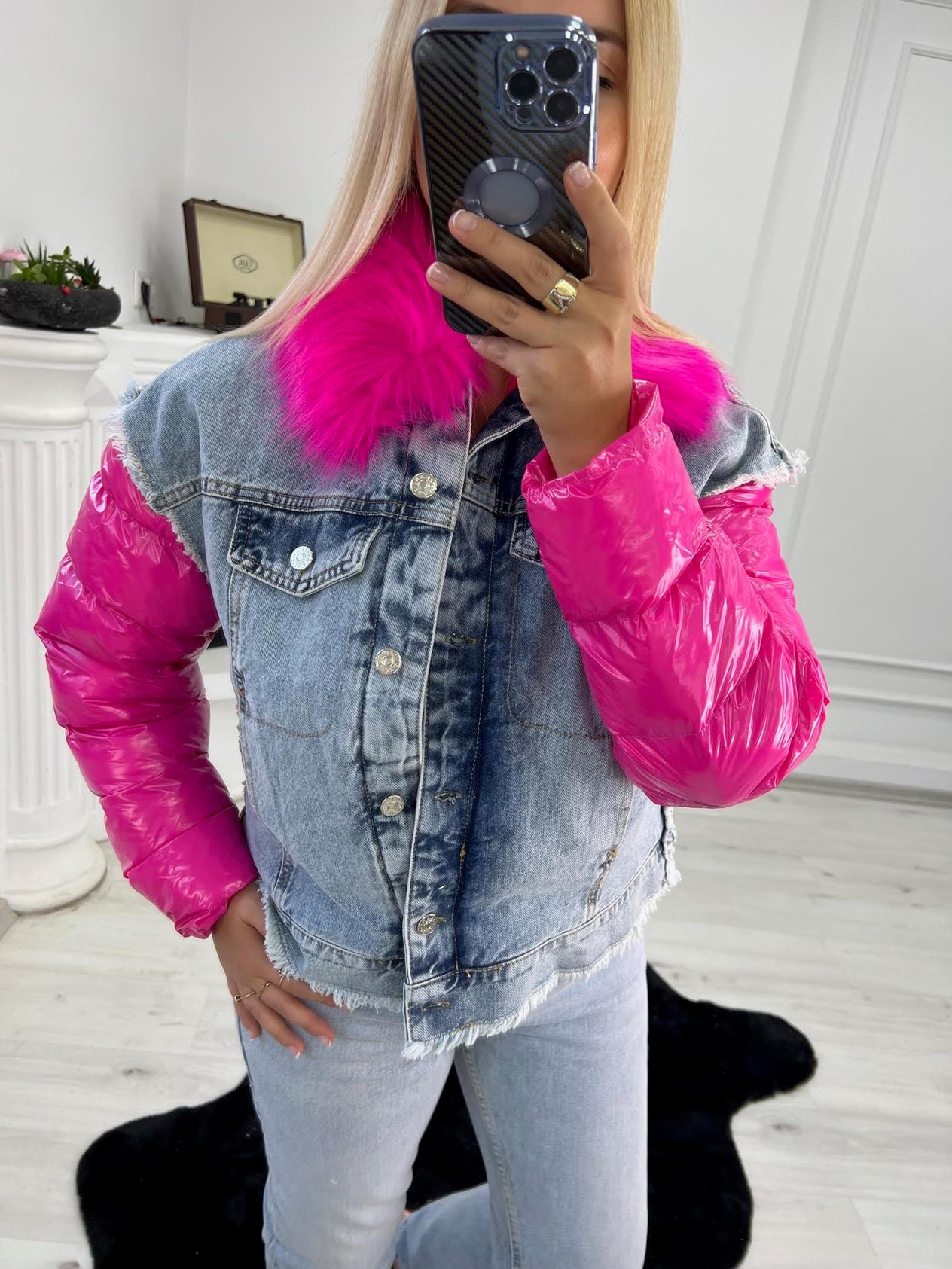 89849 Peluşlu Jean Mont FUŞYA