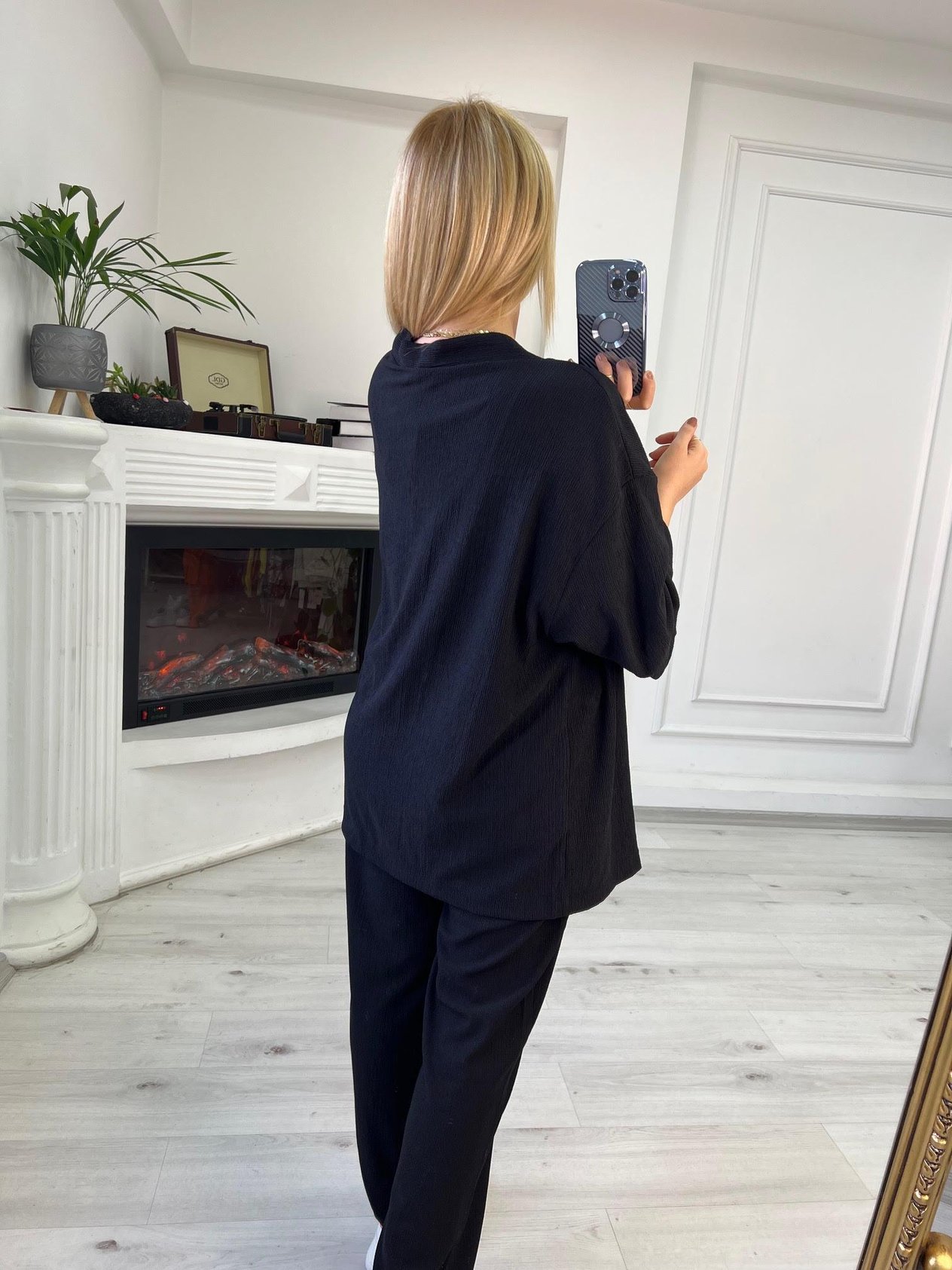 9210 Kimono Pantolonlu Takım SİYAH