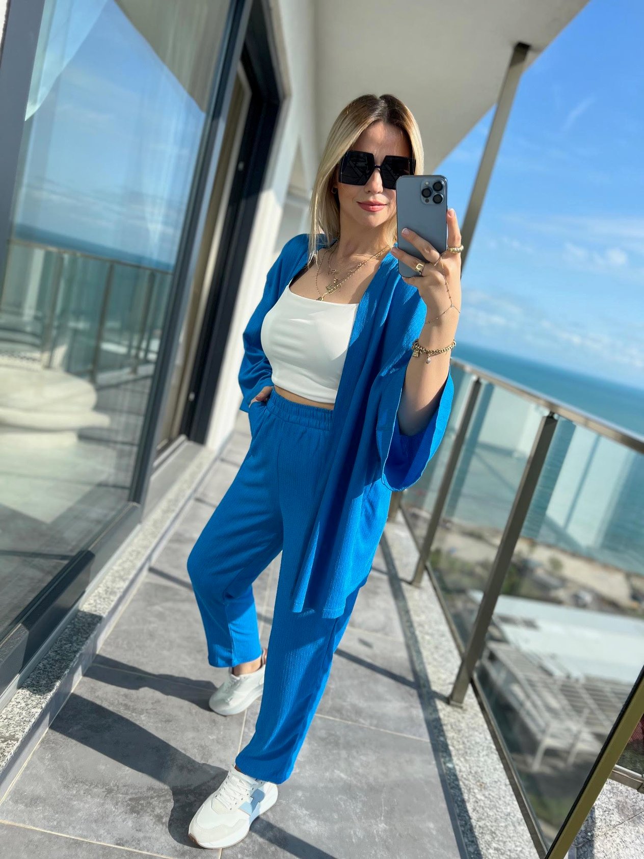 9210 Kimono Pantolonlu Takım TURKUAZ