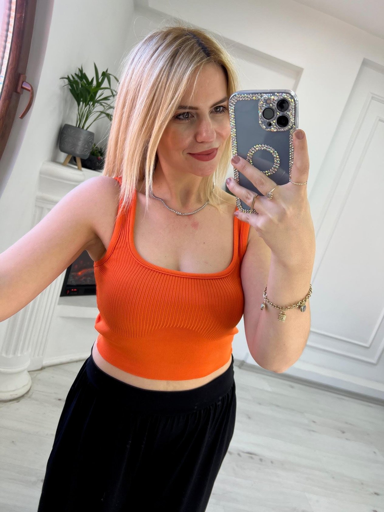Askılı Crop TURUNCU