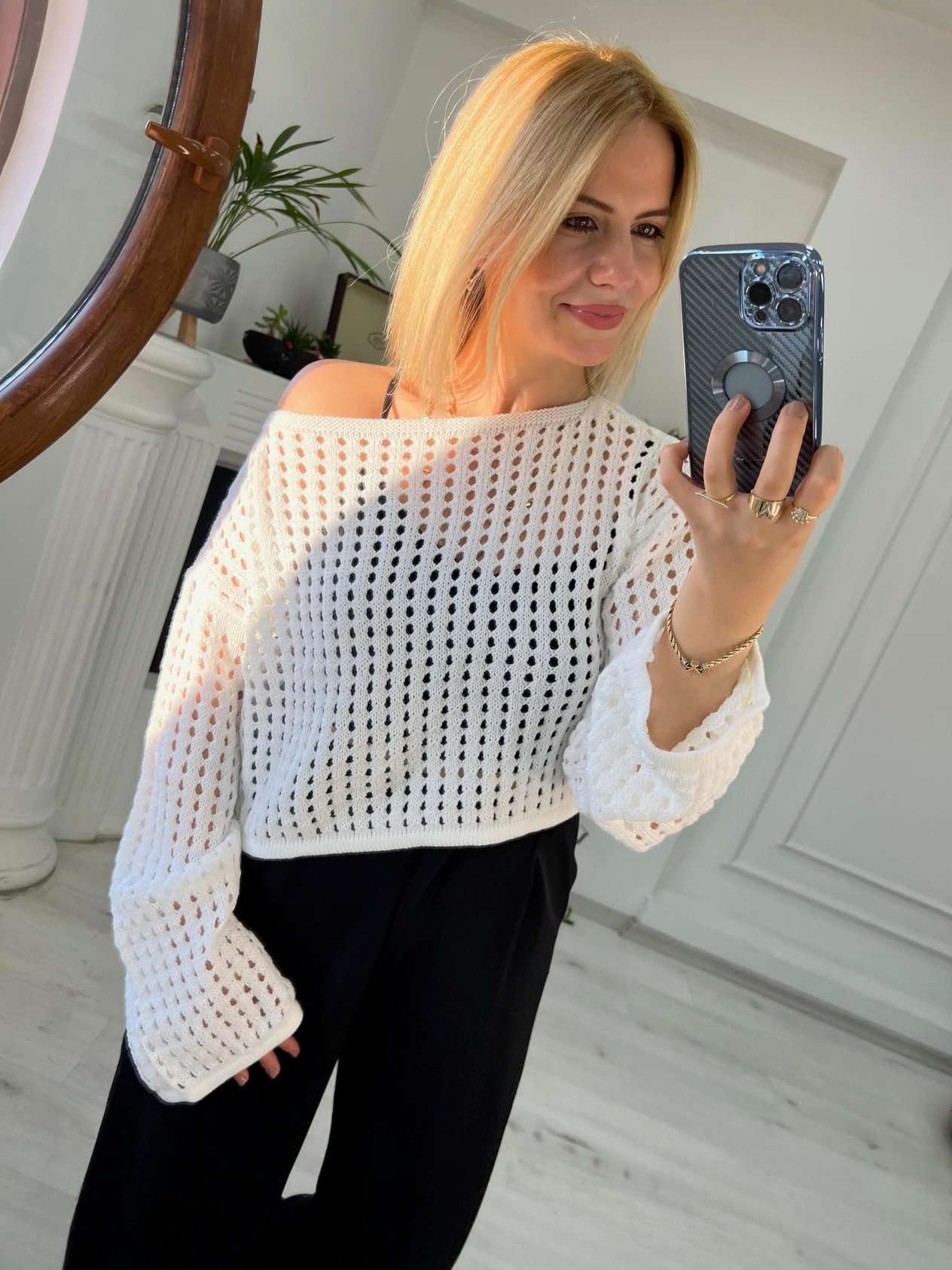 Triko Crop BEYAZ