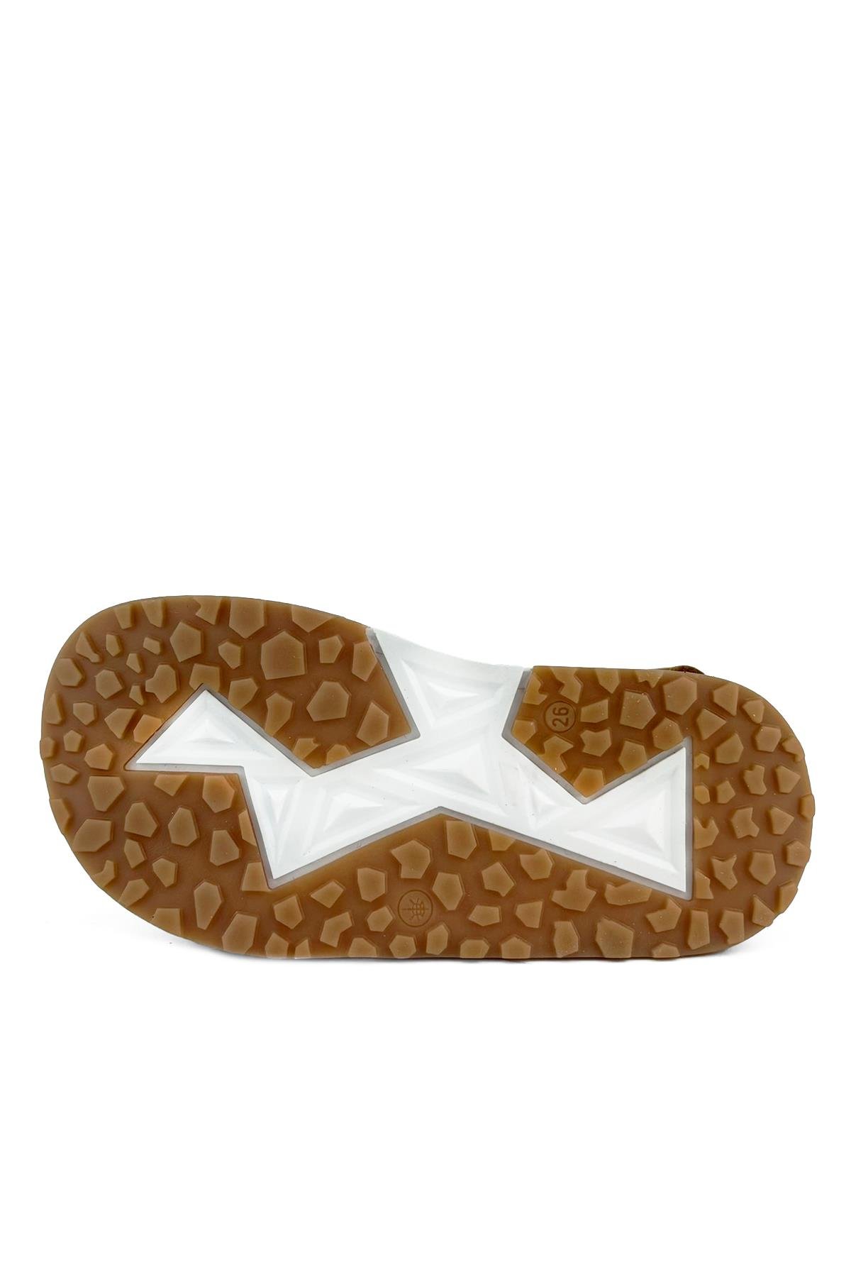Kahverengi - Sarı Erkek Çocuk Sandalet