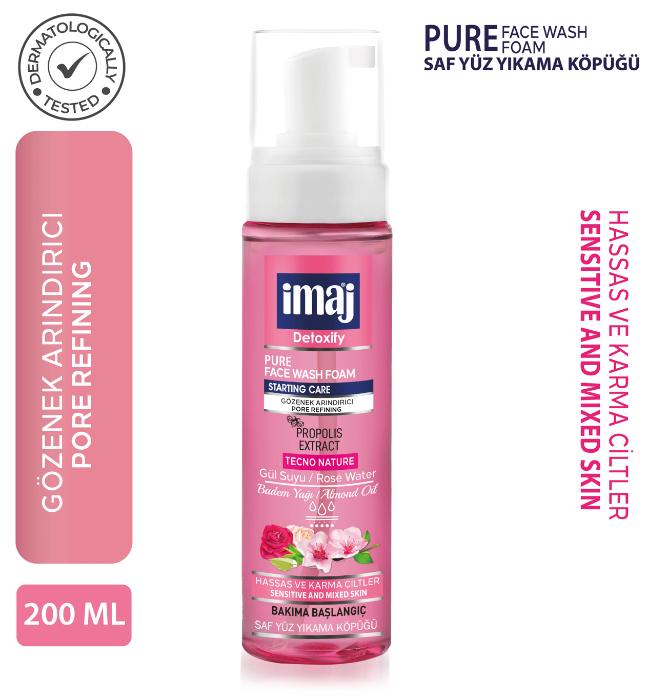 İMAJ 200 ML YÜZ YIKAMA KÖPÜĞÜ PEMBE (HASAS)