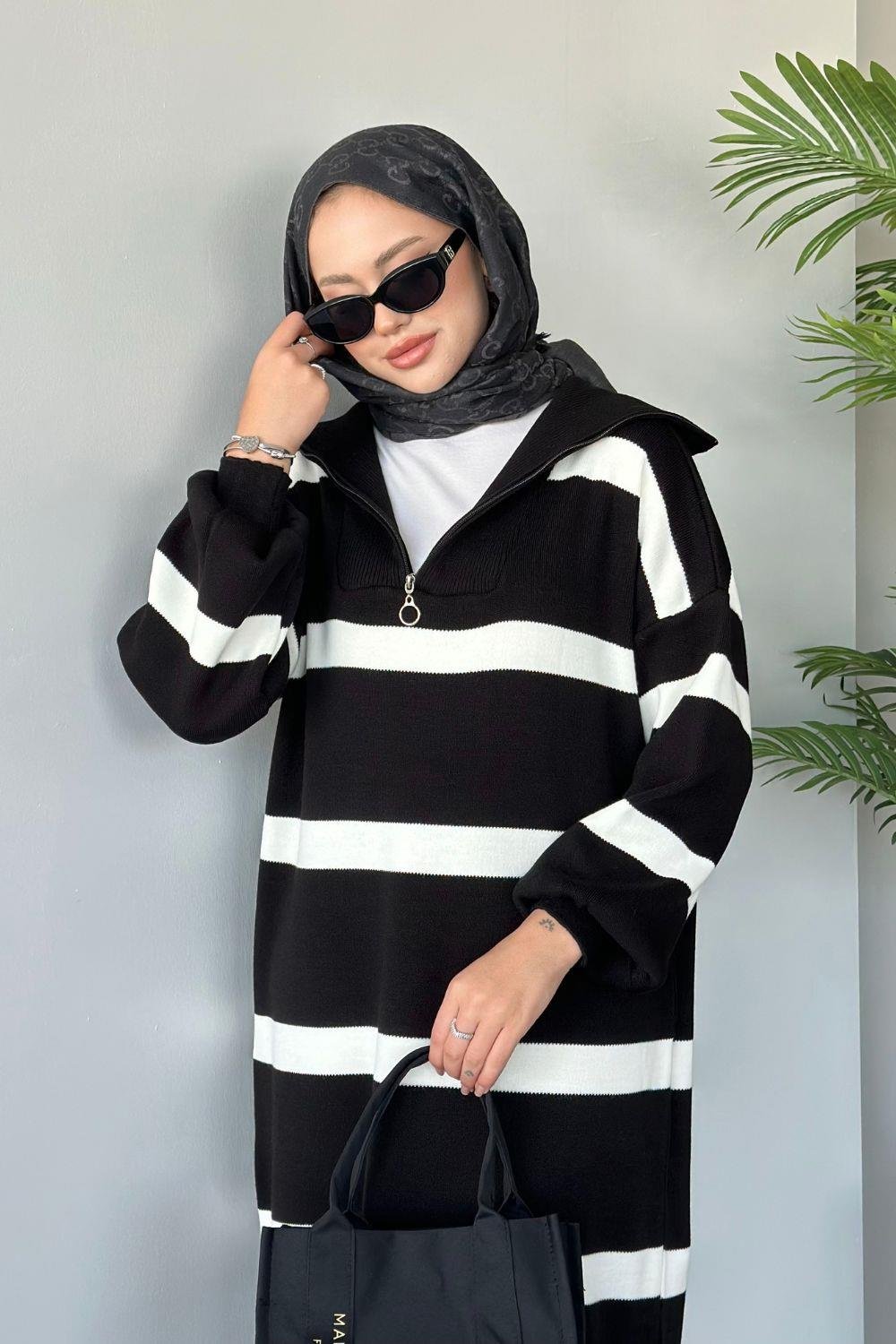 Sümeyye Triko Elbise Siyah 1298 