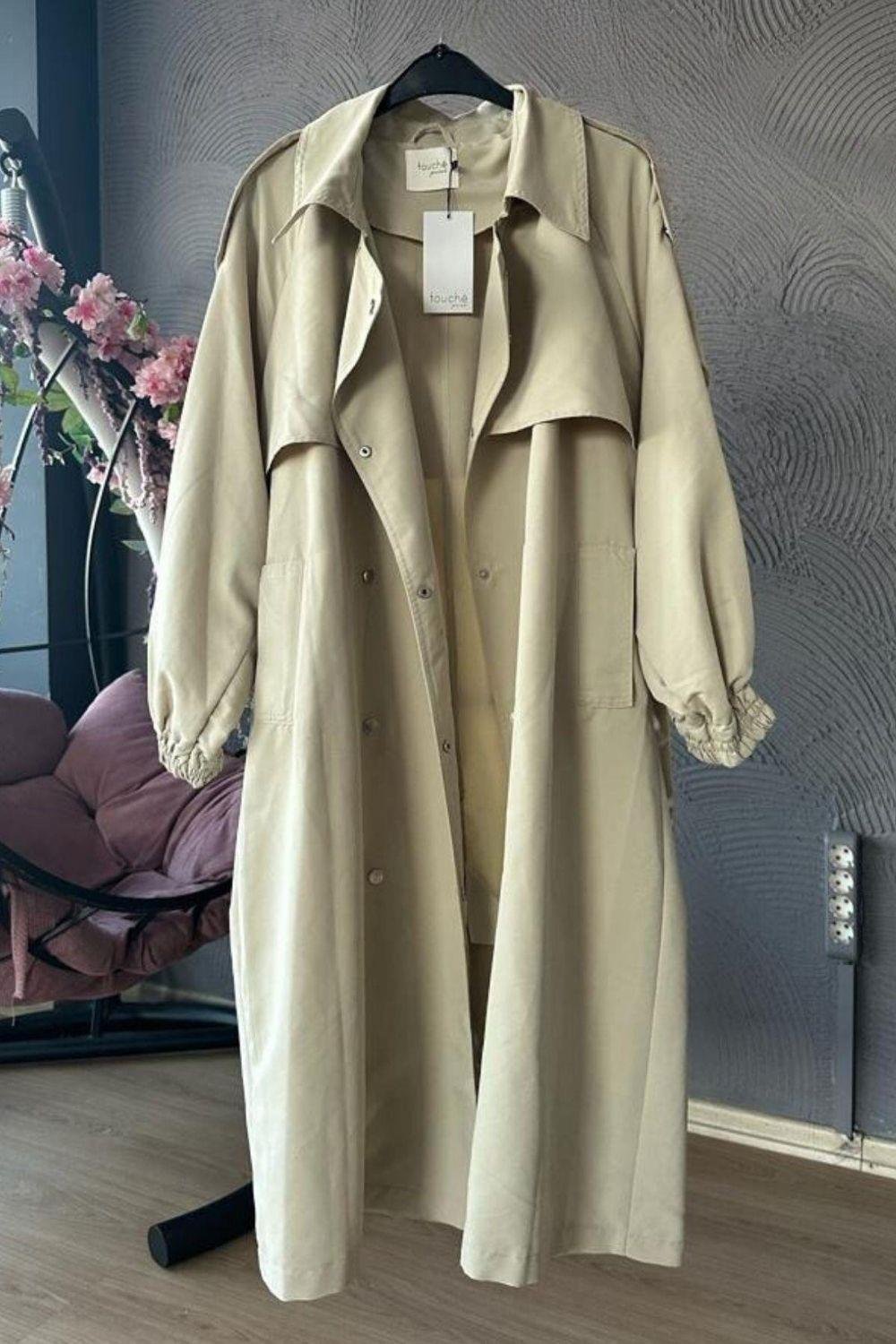 Çıtçıtlı Trençkot Taş 9091 