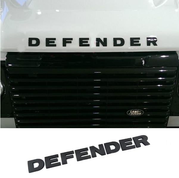 LAND ROVER DEFENDER ÖN KAPUT YAZISI SİYAH