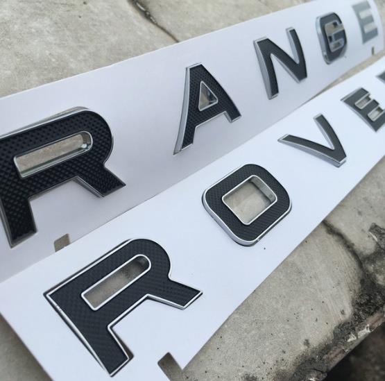 RANGE ROVER SPORT ÖN KAPUT ÜSTÜ YAZI SİYAH DESENLİ GÜMÜŞ ÇERÇEVELİ