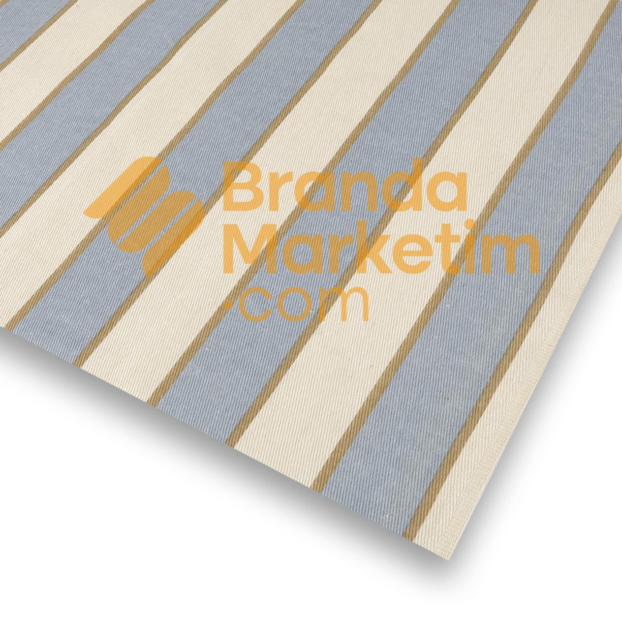 Cotton Balcony Tarpaulin/Gilded Gray Striped