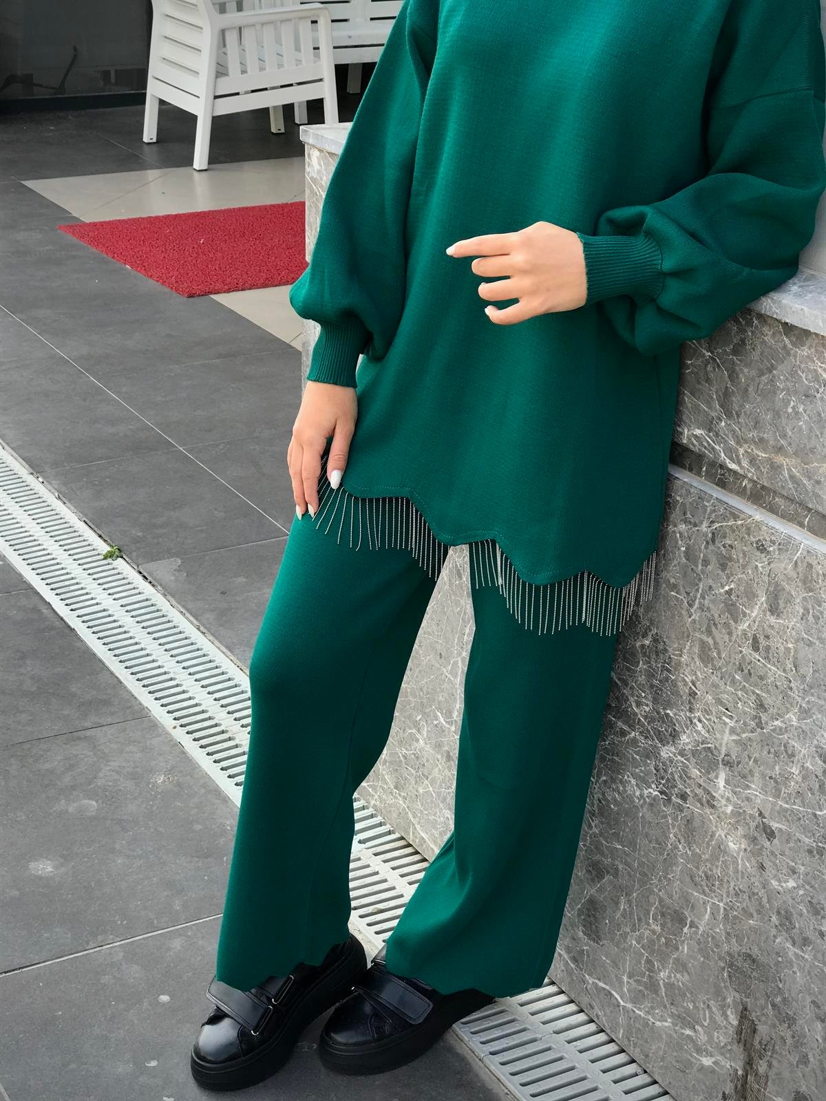 Firuze Triko Takım Zümrüt