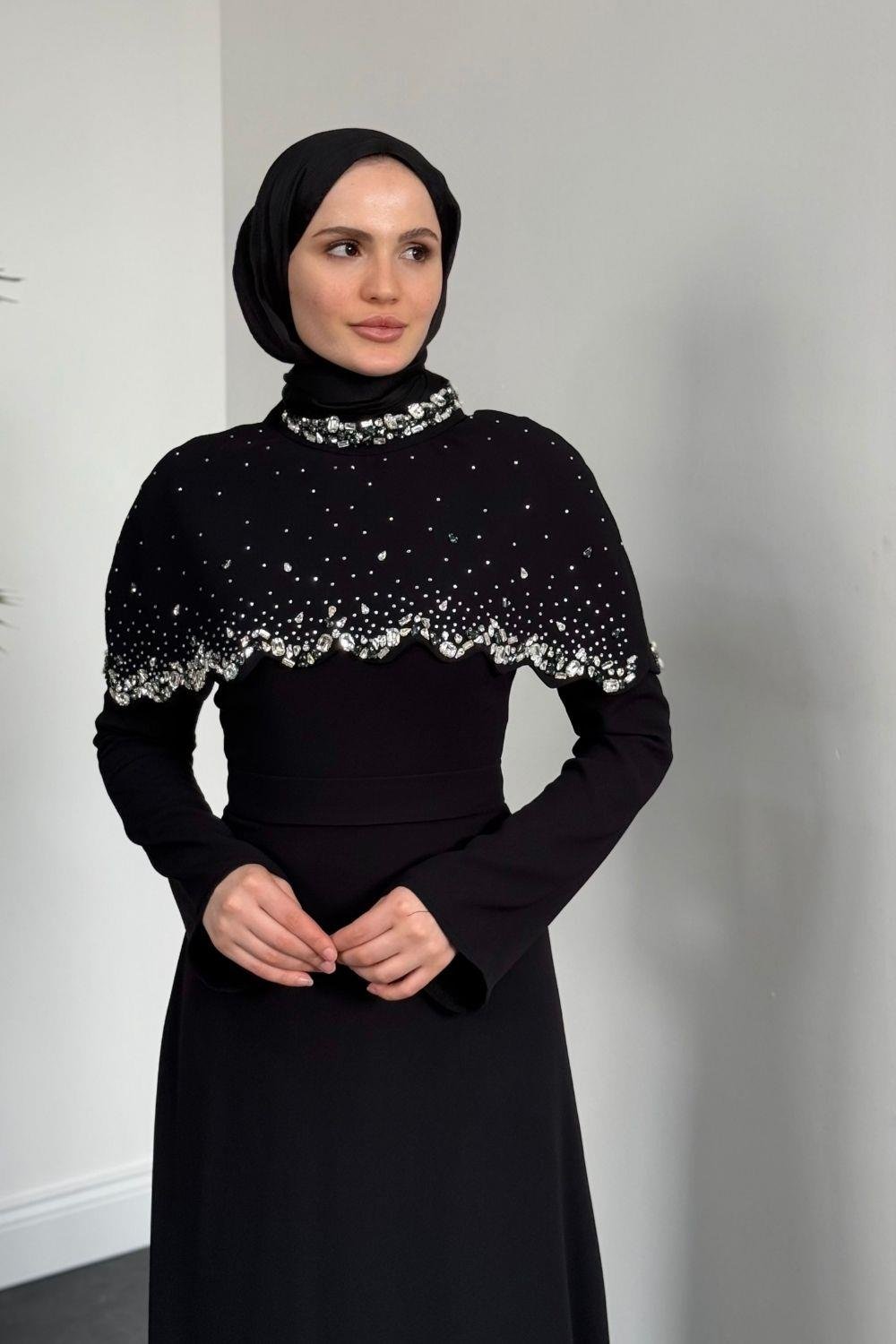 Lenka Zikzak Abiye Siyah