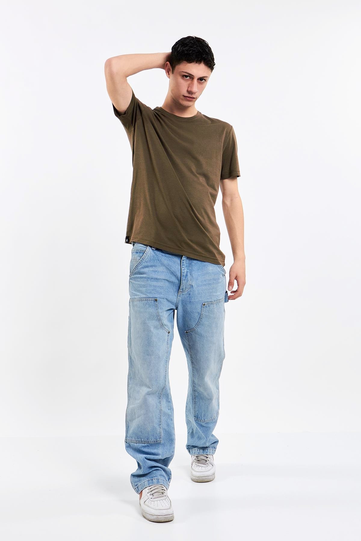 Slim Fit %100 pamuk Unisex T-shirt