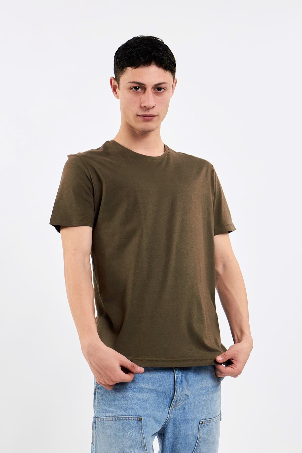 Slim Fit %100 pamuk Unisex T-shirt