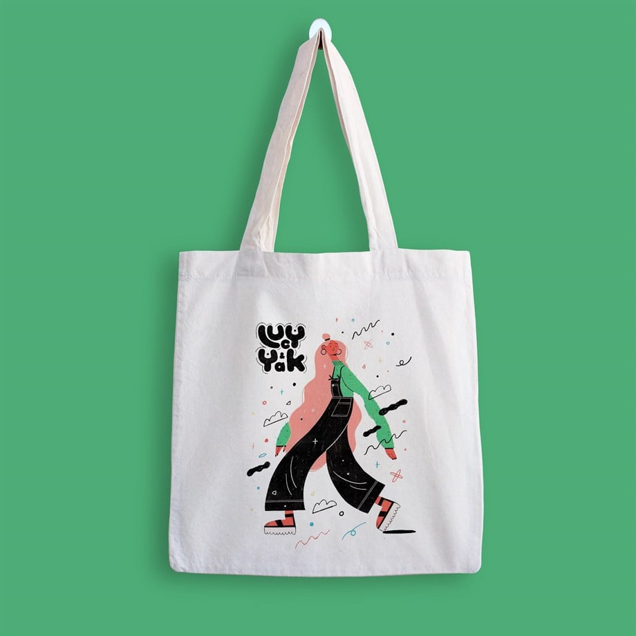 Aesthetic Girl 2 Baskılı Bez Çanta