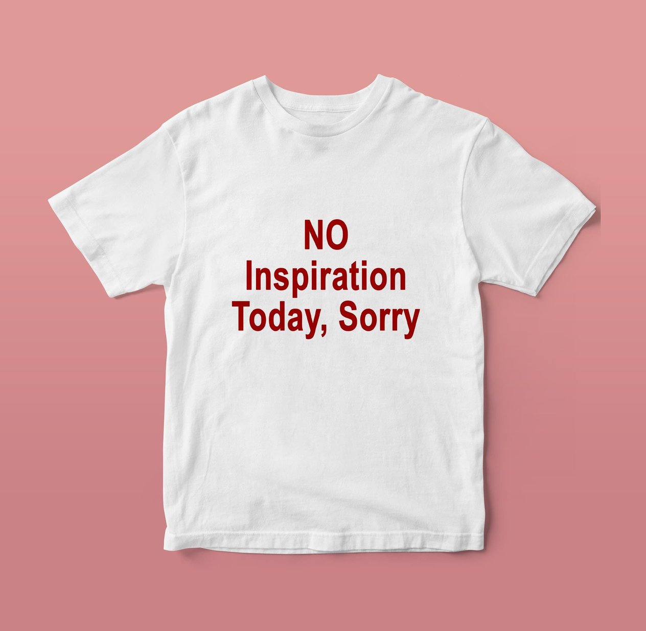 No Inspiration Baskılı T-Shirt