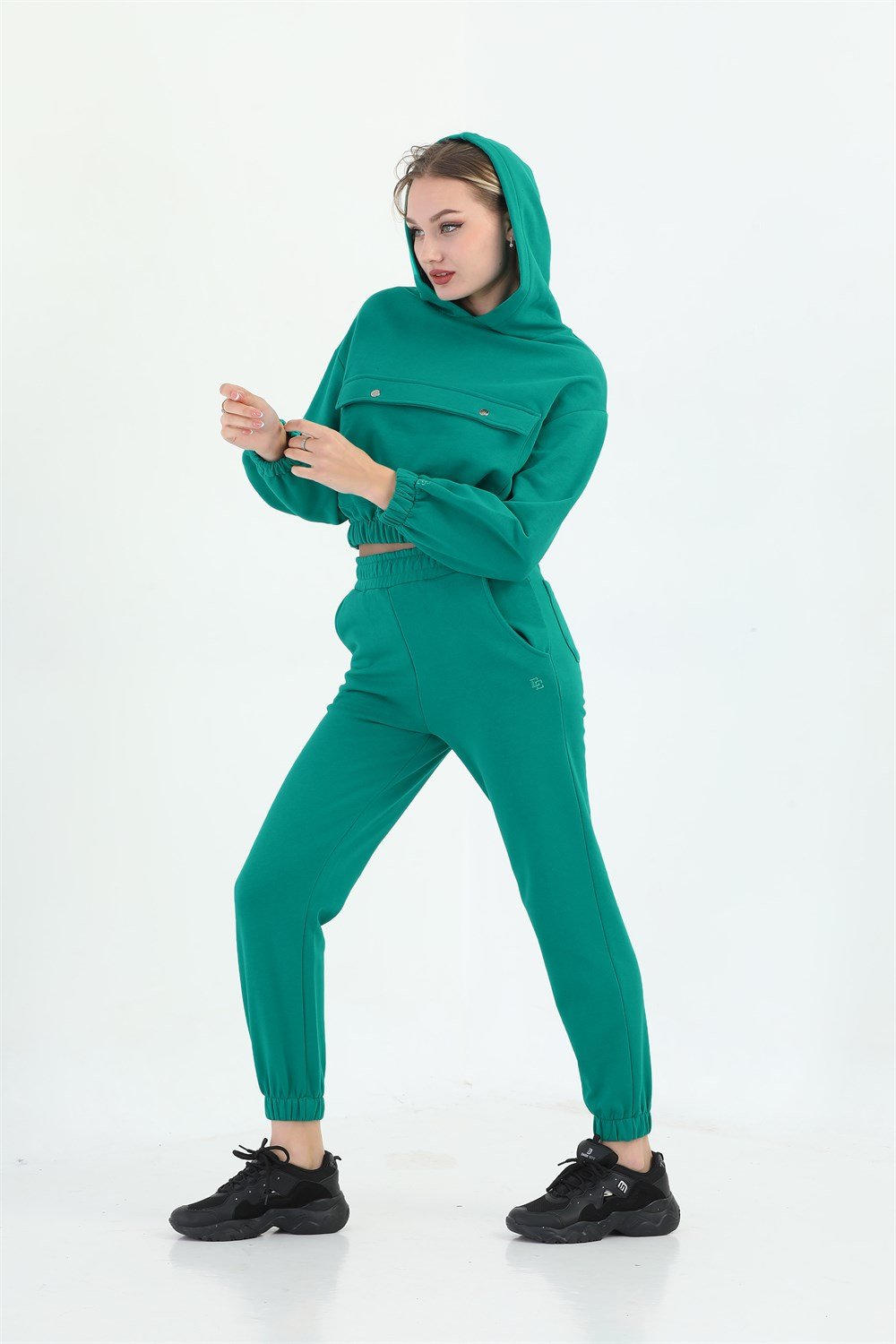 Kapüşonlu Sweatshirt Eşofman Takım