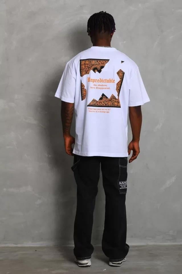 Unisex Oversize Baskılı Bisiklet Yaka T-Shirt - Mint Yeşili